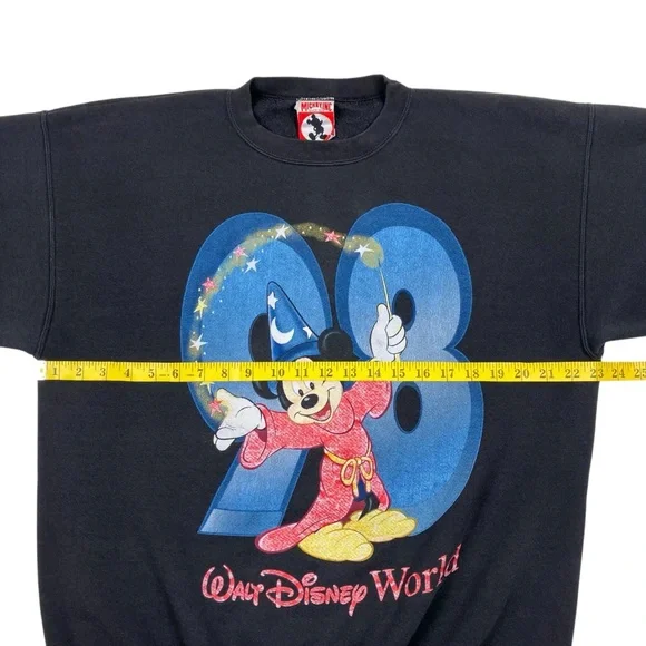 Vintage 1998 Walt Disney World Sorcerers Apprentice Mickey Mouse Sweatshirt USA - Picture 14 of 16